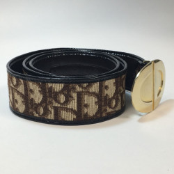 Ceinture CHRISTIAN DIOR en toile monogram marron