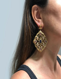 Boucles d'oreilles clous CHANEL Couture