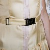 PRADA shirt dress in pale yellow silk size 38FR