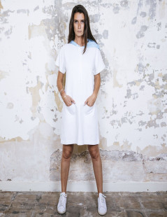 COURREGES white sweatshirt dress