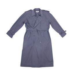 YVES SAINT LAURENT trench coat in gray blue fabric size 44FR