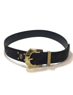 VERSACE versus belt in black python pattern leather size 90 FR