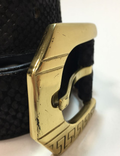 VERSACE versus belt in black python pattern leather size 90 FR