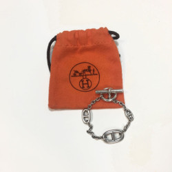 Bracelet HERMES Farandole chaîne d'ancre en argent