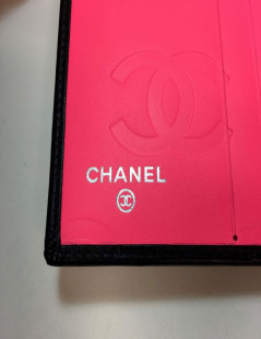 Portefeuille CHANEL Cambon cuir matelassé noir