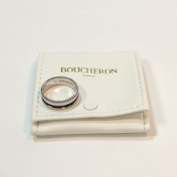 BOUCHERON Quatre Black Edition Small ring T58 in white gold and black PVD