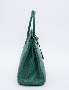 Birkin 35 HERMES en autruche vert