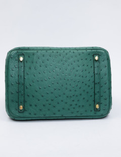 Birkin 35 HERMES en autruche vert