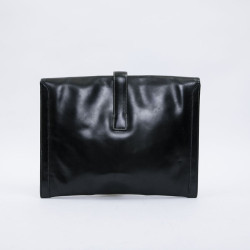 Pochette Jige GM HERMES cuir box noir Vintage