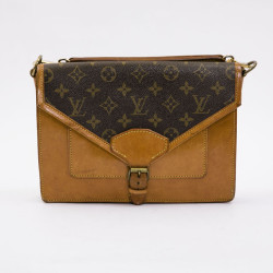 Sac cartable Louis Vuitton toile monogram marron