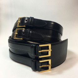 ALEXANDER Mc QUEEN size 80 large belt in black leather