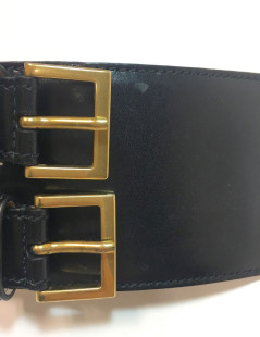 Ceinture T 80  ALEXENDER Mc QUEEN cuir noir