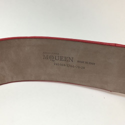 Ceinture T 70  ALEXANDER Mc QUEEN cuir rouge et noeud 