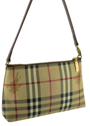 Pochette BURBERRY en toile enduite écossaise