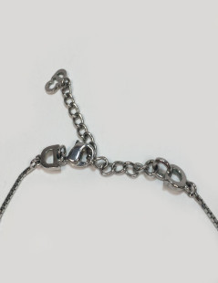 DIOR silver chain and "Dior" plate necklace