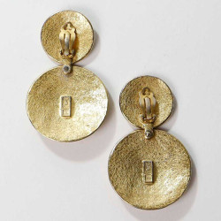 Boucles d'oreilles Clips YVES SAINT LAURENT cercle vintage