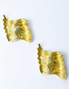 Boucles d'oreilles Clips LANVIN vintage dorés