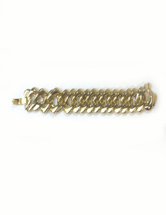 YSL YVES SAINT LAURENT vintage chain bracelet in gilt metal