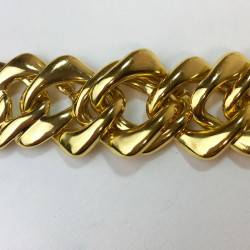 YSL YVES SAINT LAURENT vintage chain bracelet in gilt metal