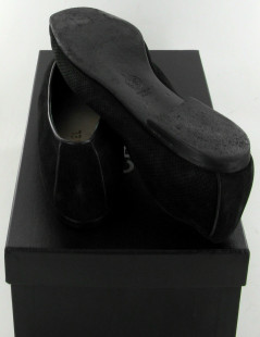 Ballerines CHANEL en daim noir T38