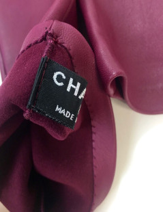 Longues mitaines CHANEL T7,5 en cuir d'agneau fuchsia