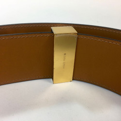 Ceinture HERMES T 90 collier de chien en cuir box noir 