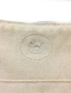 HERMES vintage toiletry bag in beige canvas