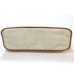 HERMES vintage toiletry bag in beige canvas