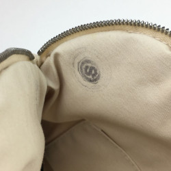 HERMES vintage toiletry bag in beige canvas