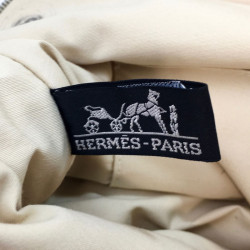 HERMES vintage toiletry bag in beige canvas