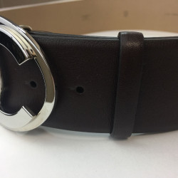 Ceinture CHANEL T 80 en cuir marron