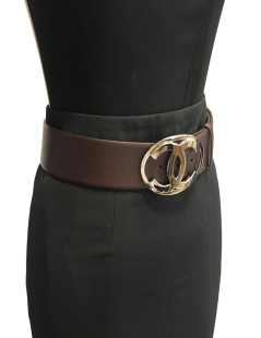 Ceinture CHANEL T 80 en cuir marron