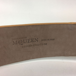 Ceinture T 75  ALEXENDER Mc QUEEN cuir beige moyen