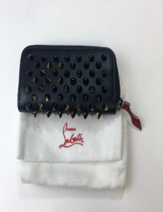 Porte-clés CHRISTIAN LOUBOUTIN clouté en cuir noir