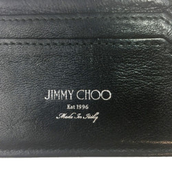 Porte-Cartes JIMMY CHOO clouté cuir noir 