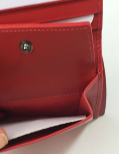 Portefeuille CHRISTIAN LOUBOUTIN en cuir rouge motif léopard