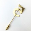 CHANEL number 5 pin in gilt metal