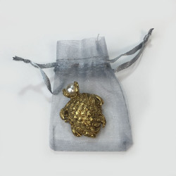 YVES SAINT LAURENT YSL gilded turtle brooch