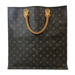 Sac "Plat" LOUIS VUITTON en toile monogram marron