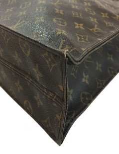 Sac "Plat" LOUIS VUITTON en toile monogram marron