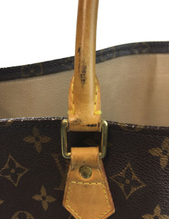 Sac "Plat" LOUIS VUITTON en toile monogram marron