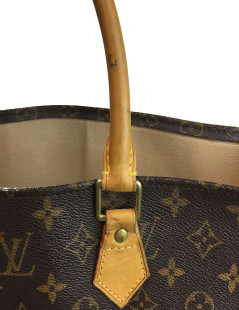 Sac "Plat" LOUIS VUITTON en toile monogram marron