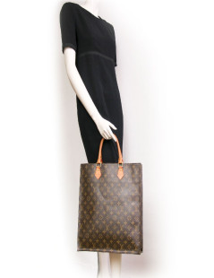 Sac "Plat" LOUIS VUITTON en toile monogram marron