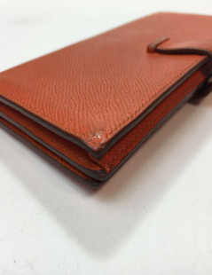 HERMES Bearn wallet in Potiron Mysore goat leather