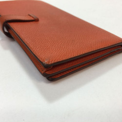 HERMES Bearn wallet in Potiron Mysore goat leather