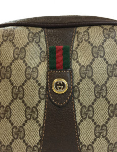 Pochette GUCCI en toile monogram marron