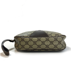 Pochette GUCCI en toile monogram marron