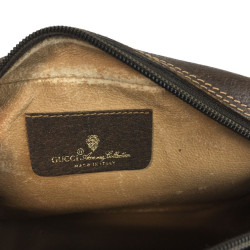 Pochette GUCCI en toile monogram marron