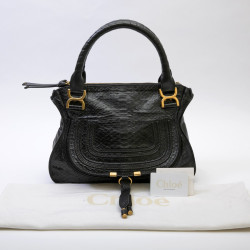 CHLOE 'Marcie' bag in black python