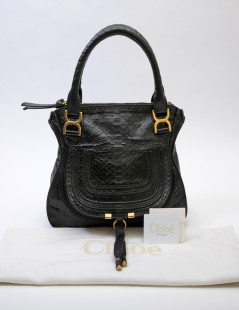 Sac "Marcie" CHLOE en python noir